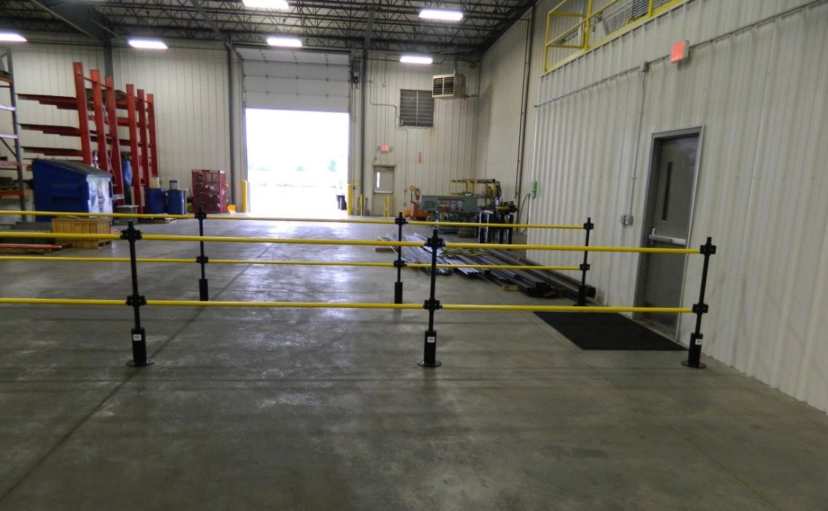 GuardRite Removable Handrail Application: Closed Pedestrian Separation